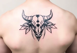 Feminine colorful taurus tattoo tattoo idea