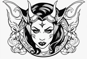 demon pinup tattoo idea