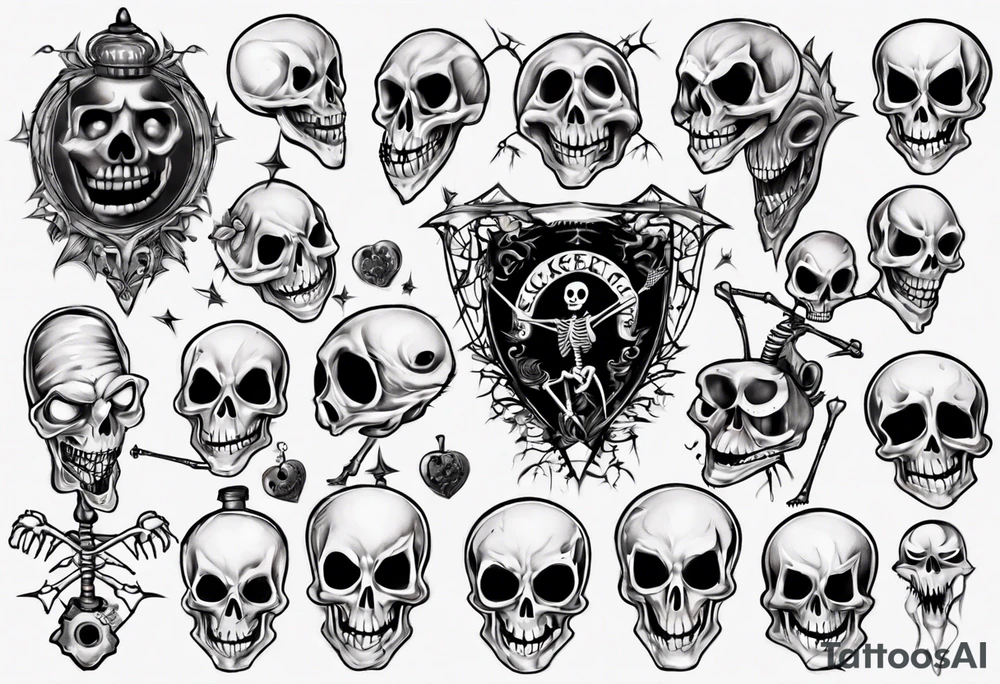 jack skeleton tattoo idea