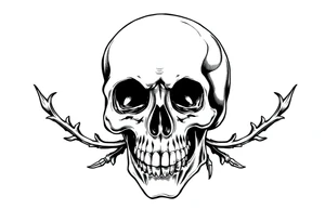 Gothic, skull tattoo idea