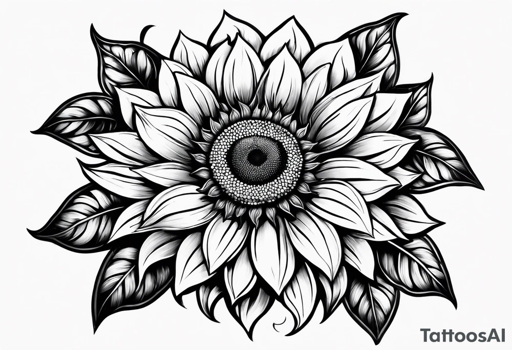 sun flower tattoo idea