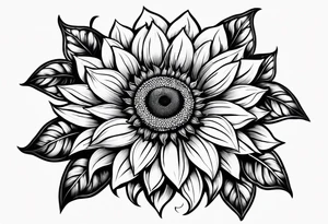 sun flower tattoo idea