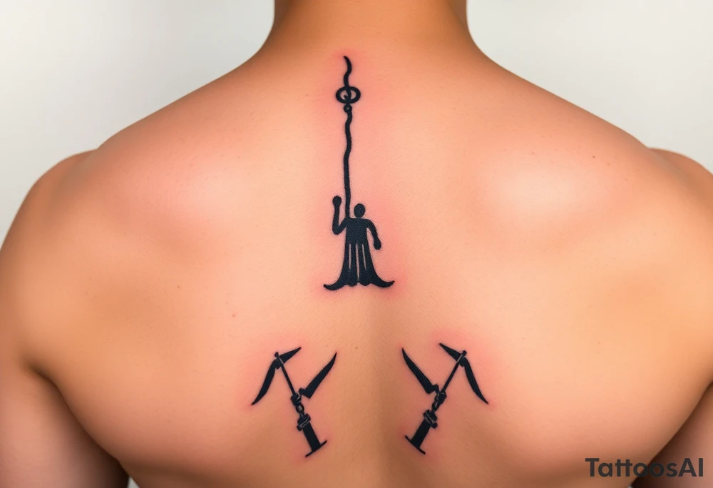 Hanging KKK stick figures tattoo idea