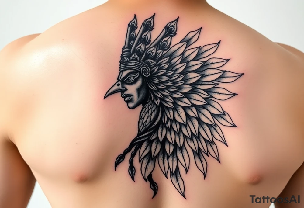 lord murugan tattoonpeacock colorful tattoo idea