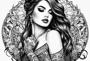Romantic design foe woman arm using my kids picture tattoo idea