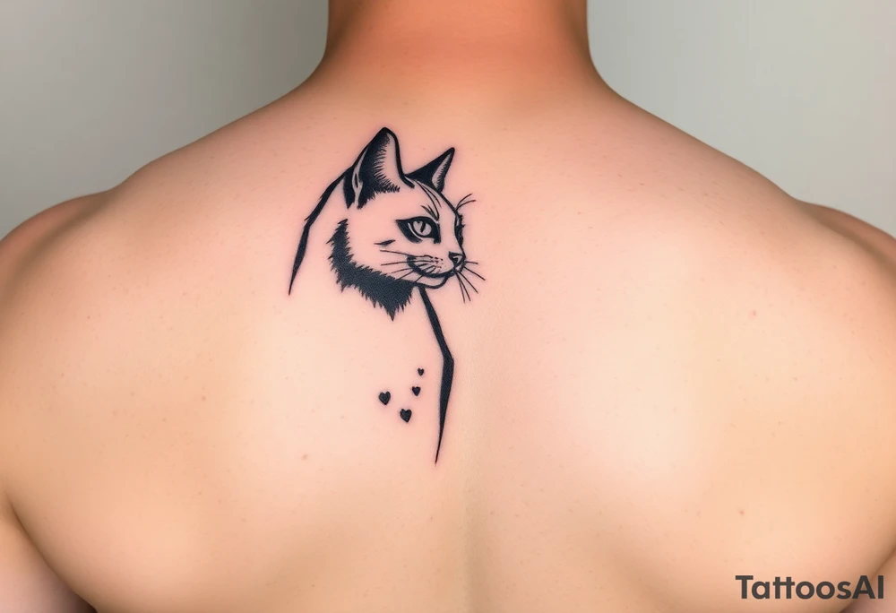 black cat tattoo idea