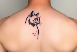 black cat tattoo idea
