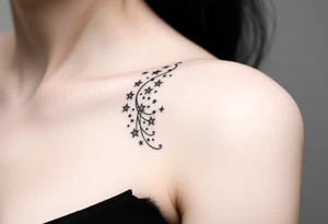 Cascade of stars swirl tattoo idea