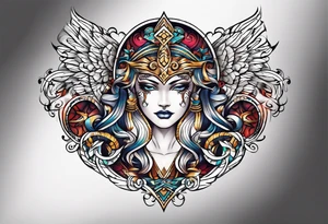 Gemini twins male symbol tattoo idea