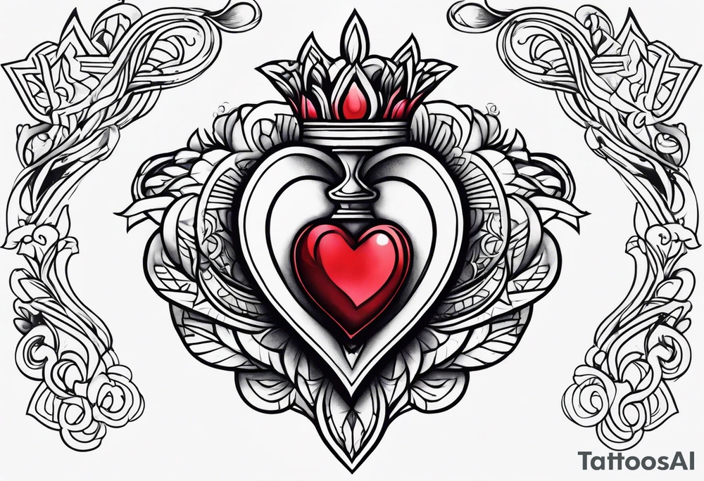 sacred heart neotraditional tattoo tattoo idea