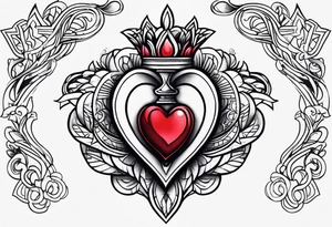 sacred heart neotraditional tattoo tattoo idea