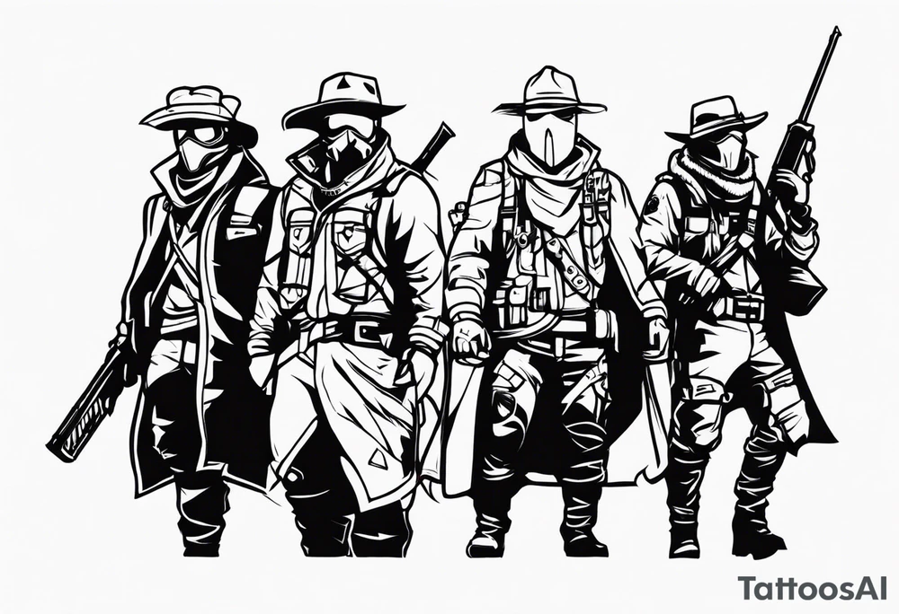 Rangers from Wasteland 3 game. tattoo idea