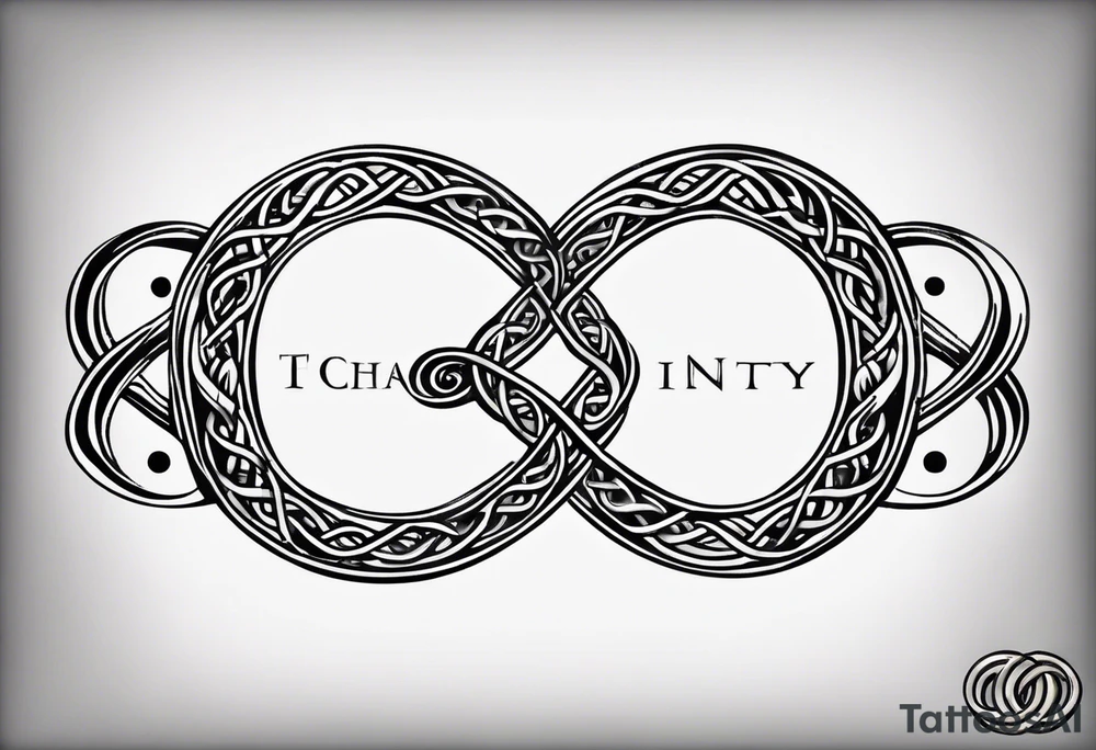 Infinity Symbol with Initials: Incorporate the infinity symbol, with the couple’s initials intertwined within the loop. This design can be exclusively in black or with a touch of red on the initials. tattoo idea