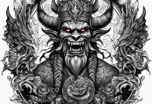 hell demon tattoo idea