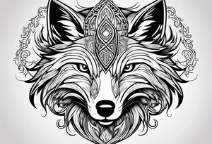 Viking fox tattoo idea