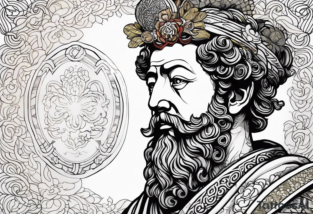 A picture of Marcus Aurelius tattoo idea