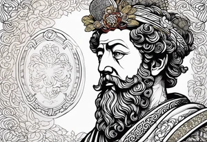 A picture of Marcus Aurelius tattoo idea
