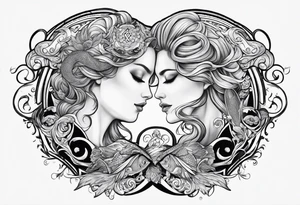 Twins, Pisces, aquarius, Capricorn tattoo idea