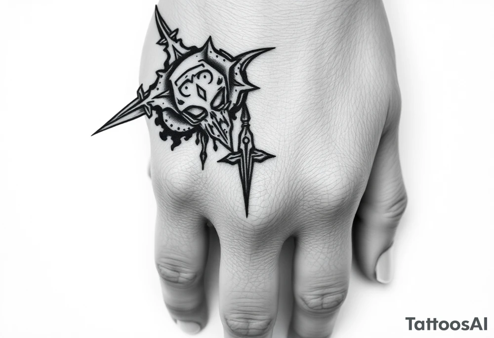 Goth and heavy metal tattoo idea