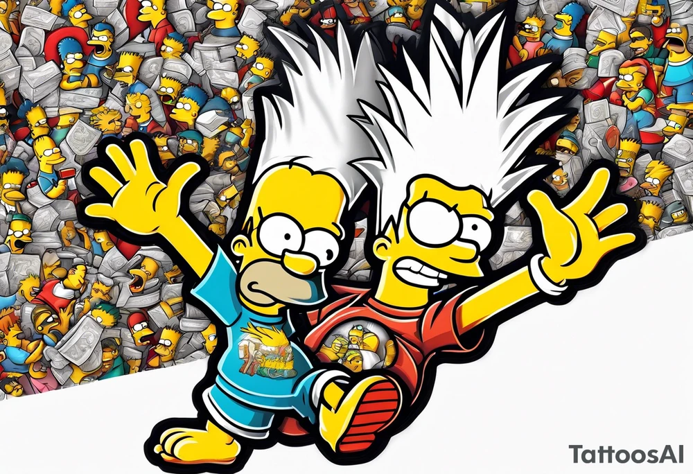 Bart simpson like scarface tattoo idea