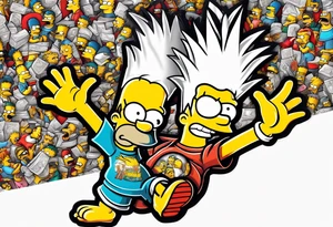 Bart simpson like scarface tattoo idea