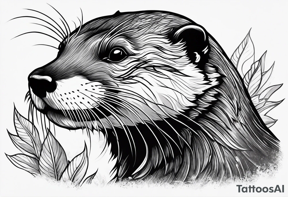 Female otter tattoo idea