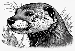Female otter tattoo idea
