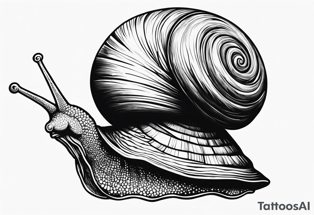 Snail with pirate hat tattoo idea