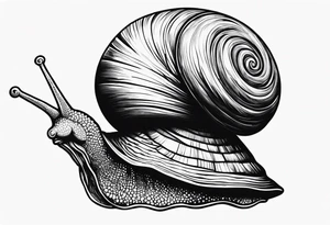 Snail with pirate hat tattoo idea