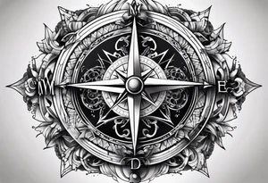 Compass broken tattoo idea