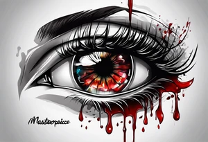 Bleeding Alucard eye tattoo tattoo idea