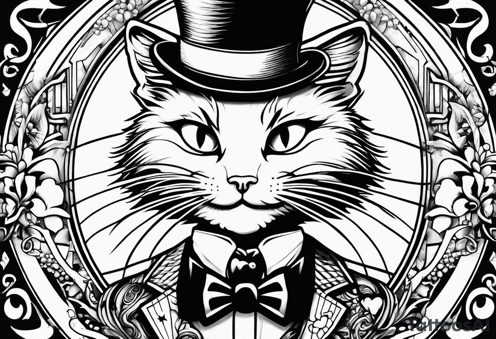 cat in the hat punk rock tattoo idea