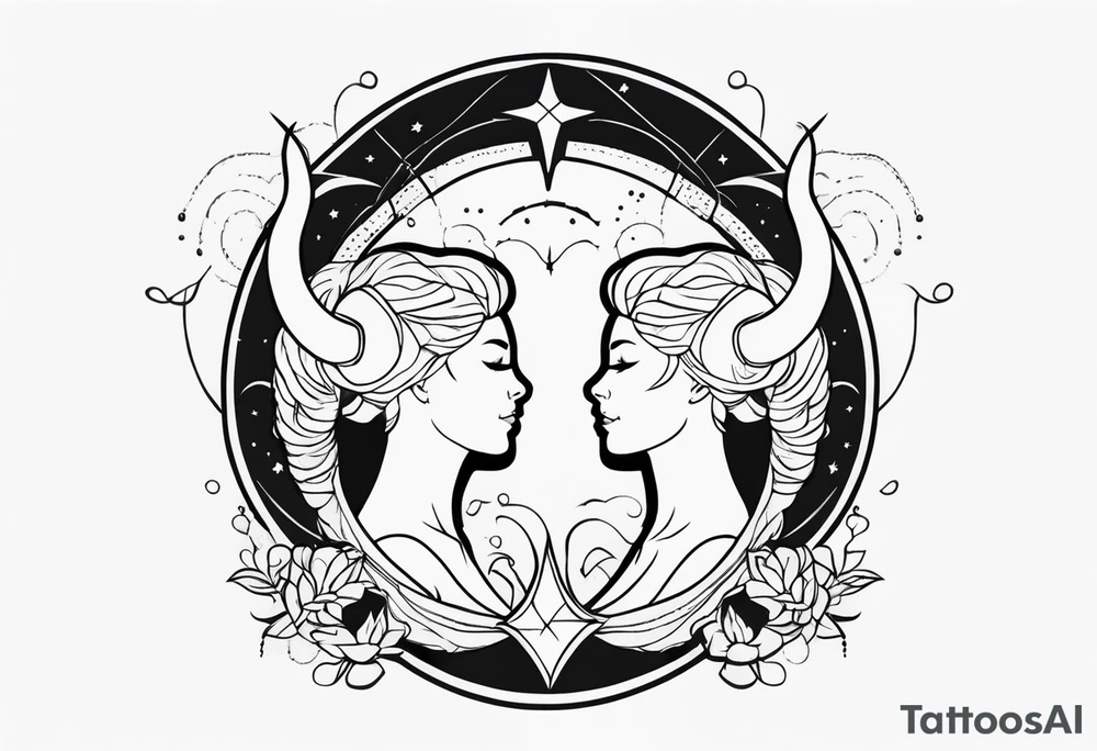 Couple's tattoos capricorn and aquarius uniting tattoo idea Couple's tattoos capricorn and aquarius uniting tattoo idea