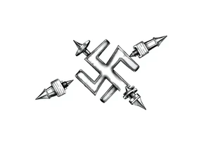 swastika tattoo with ss bolts tattoo idea