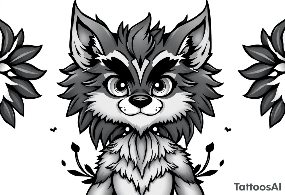 furry cartoon fursona ANTHROPOMORPHIC HUMAN masculine tattoo idea