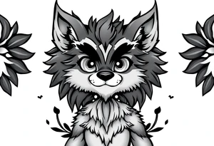 furry cartoon fursona ANTHROPOMORPHIC HUMAN masculine tattoo idea