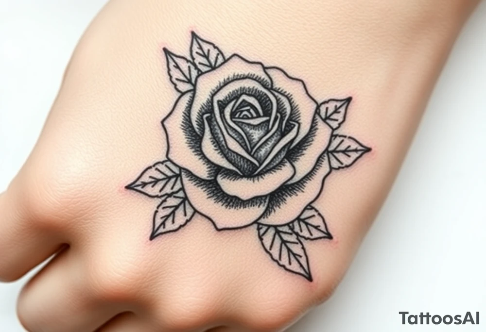 Rose with dates tattoo idea