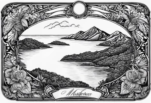 Virgin Islands map and virgin island views tattoo idea