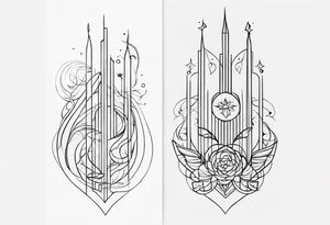 Thin vertical caligraphy of milad kimia tattoo idea