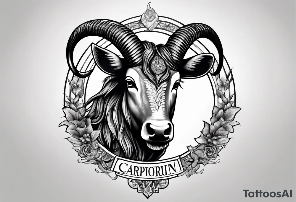 capricorn with shotgun tattoo idea