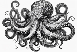 dark tentacles tattoo idea
