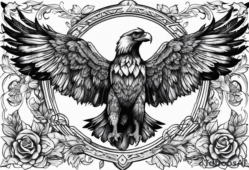 deutschlandfahne in farbe heimatliebe adler tattoo idea