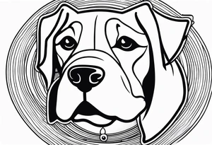 whistling cartoon dog tattoo idea