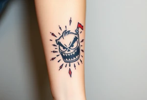 angry dynamite tattoo idea