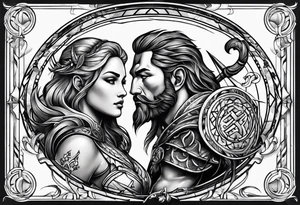 Zodiac Leo and sagittarius tattoo idea