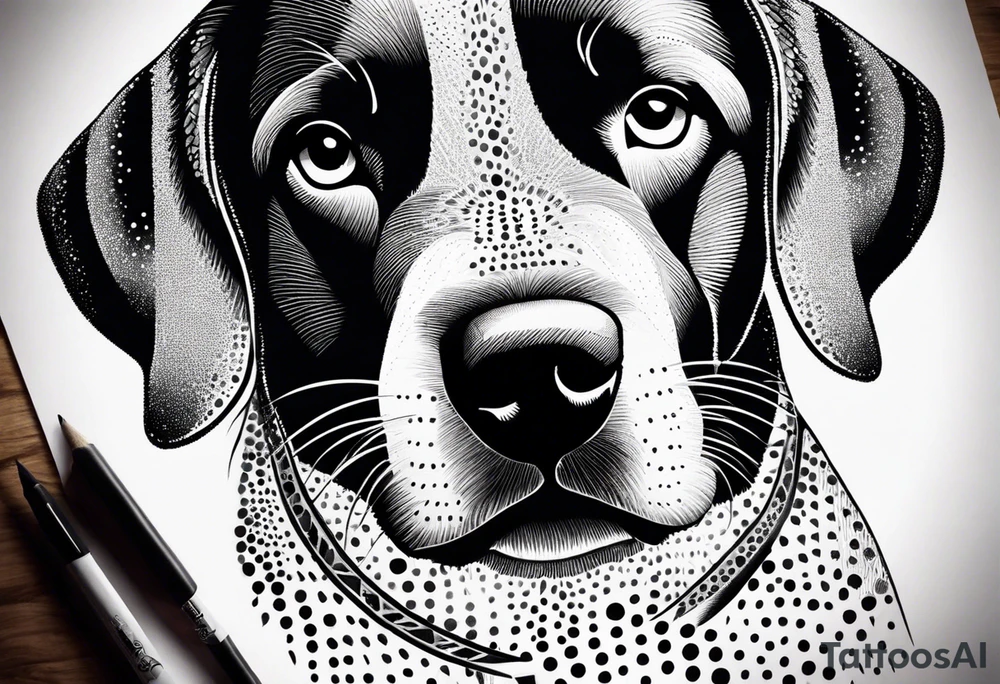 very cute dog tattoo idea