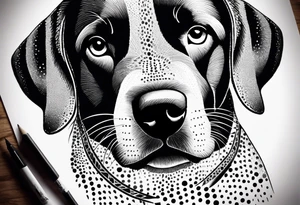 very cute dog tattoo idea