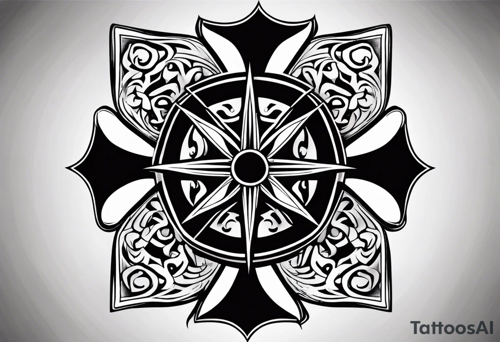 Maltese cross tattoo idea