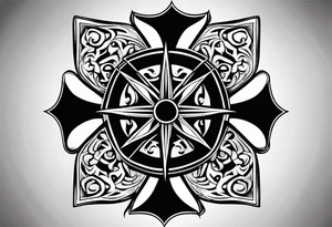 Maltese cross tattoo idea