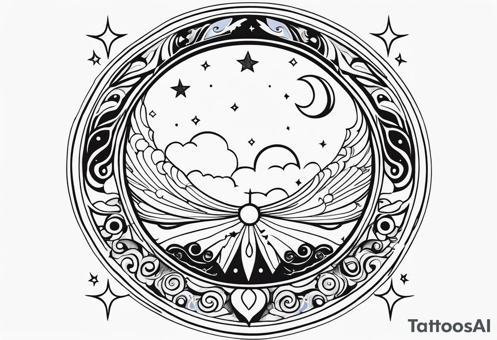 sacred moon tattoo idea